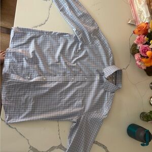 Charles Tyrwhitt Blue and White Gingham Casual Shirt